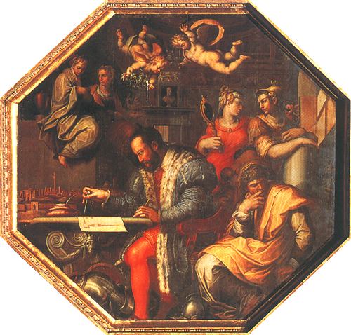 Cosimo I. plans the war against sienna de Giorgio Vasari