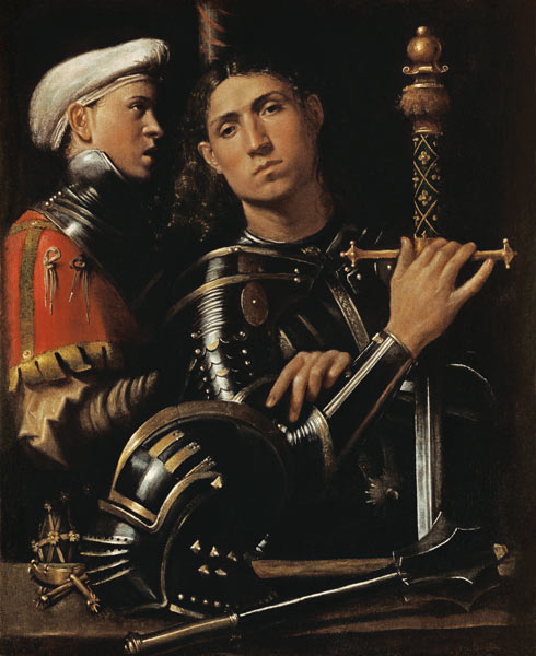 Warrior with Groom (Il Gattamelata) de Giorgione (eigentl. Giorgio Barbarelli oder da Castelfranco)