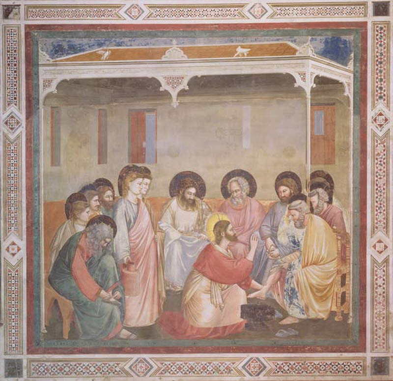 Christ Washing the Disciples' Feet de Giotto (di Bondone)