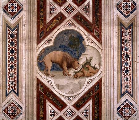 Lion with his Cubs de Giotto (di Bondone)