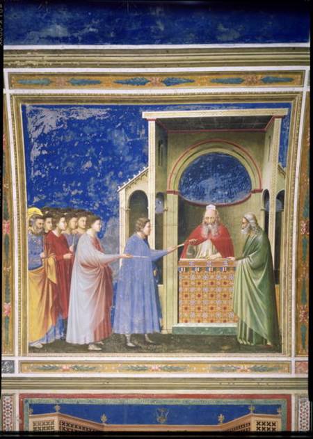 The Virgin's Suitors Presenting their Rods at the Temple de Giotto (di Bondone)