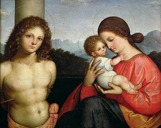 Madonna and Child with St. Sebastian de Giovanni Agostino da Lodi