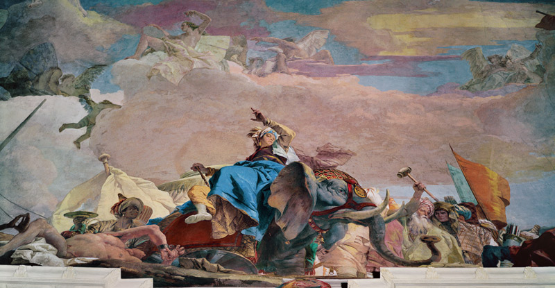 Africa, one of the Four Continents from the ceiling of the 'Treppenhaus' de Giovanni Battista Tiepolo