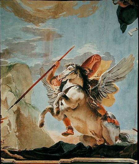 The Force of Eloquence, Bellerophon and Pegasus de Giovanni Battista Tiepolo
