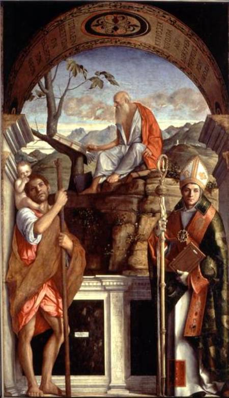 St. Jerome, St. Christopher and St. Augustine de Giovanni Bellini