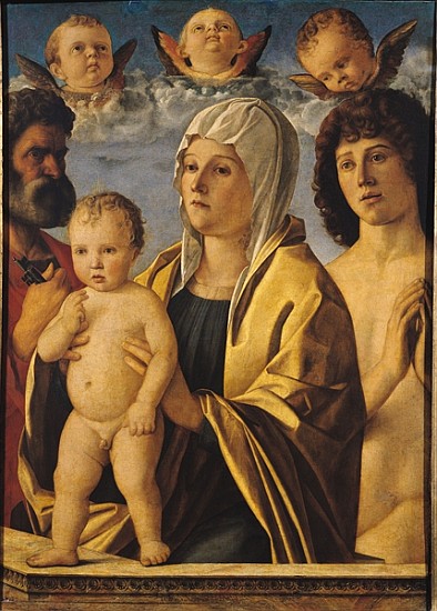The Virgin and Child with St. Peter and St. Sebastian, c.1487 de Giovanni Bellini