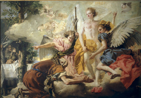 G.D.Tiepolo / Three Angels & Abraham de Giovanni Domenico Tiepolo