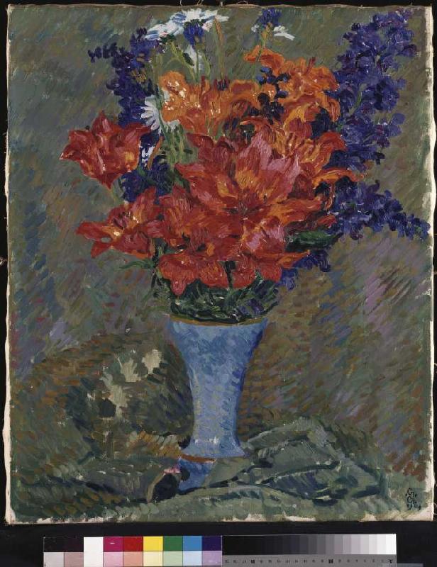 Feuerlilien (Feldblumenstrauss). de Giovanni Giacometti