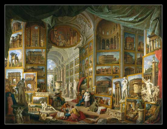 Gallery of Views of Ancient Rome de Giovanni Paolo Pannini