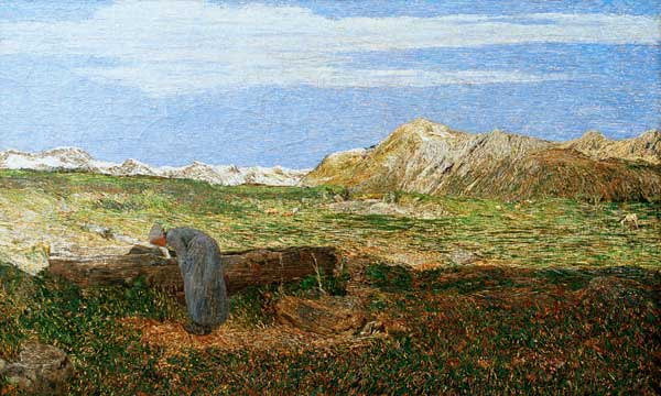 Segantini/ Landscape in the Alps / 1893 de Giovanni Segantini