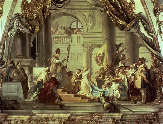 Emperor Frederick Barbarossa''s wedding to Beatrix of Burgundy in 1156, c.1751-52 de Giovanni Battista (Giambattista) Tiepolo