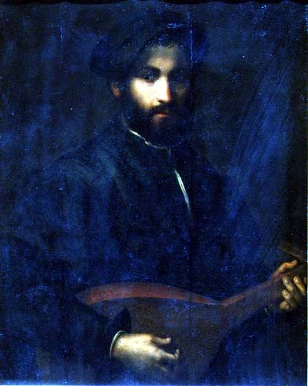 The Guitar Player (panel) de Giulio Campi