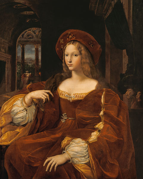 Portrait of Jeanne of Aragon (c.1500-77) wife of Ascannio Colonna, Viceroy of Naples de Giulio Romano