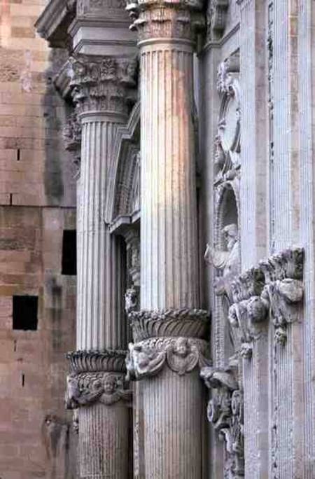 Detail of the Portal Columns from the Duomo de Giuseppe Zimbalo