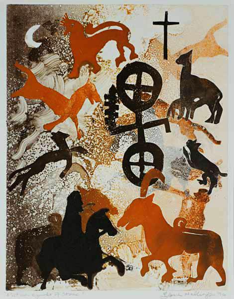 Pictish Symbols of Stone, 1995 (monotype) 