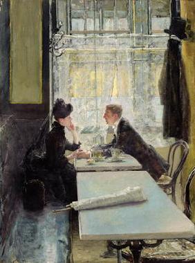 Lovers in a Cafe (panel)