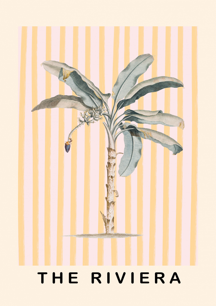 Pink and Yellow Palm Tree de Grace Digital Art Co