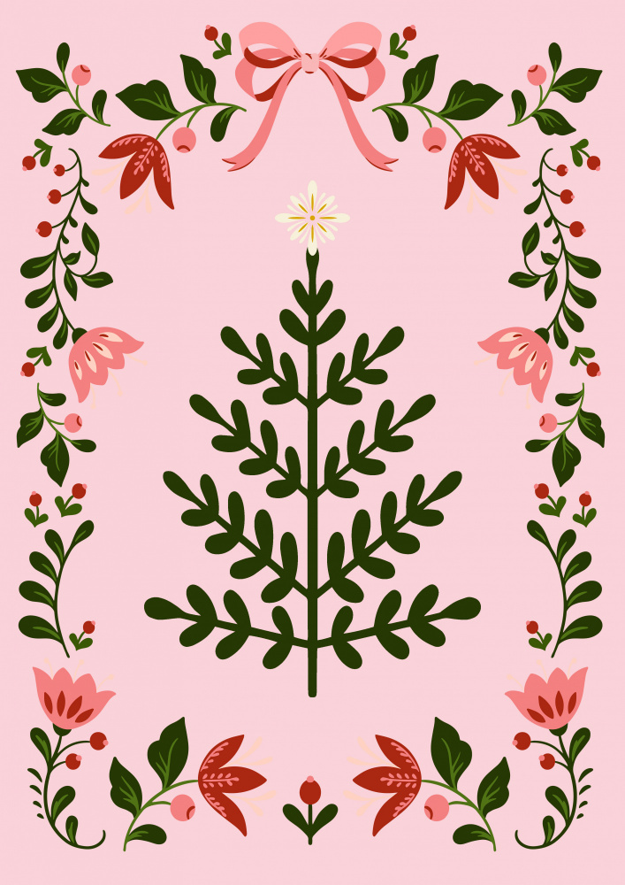 Pink Christmas Tree de Grace Digital Art Co