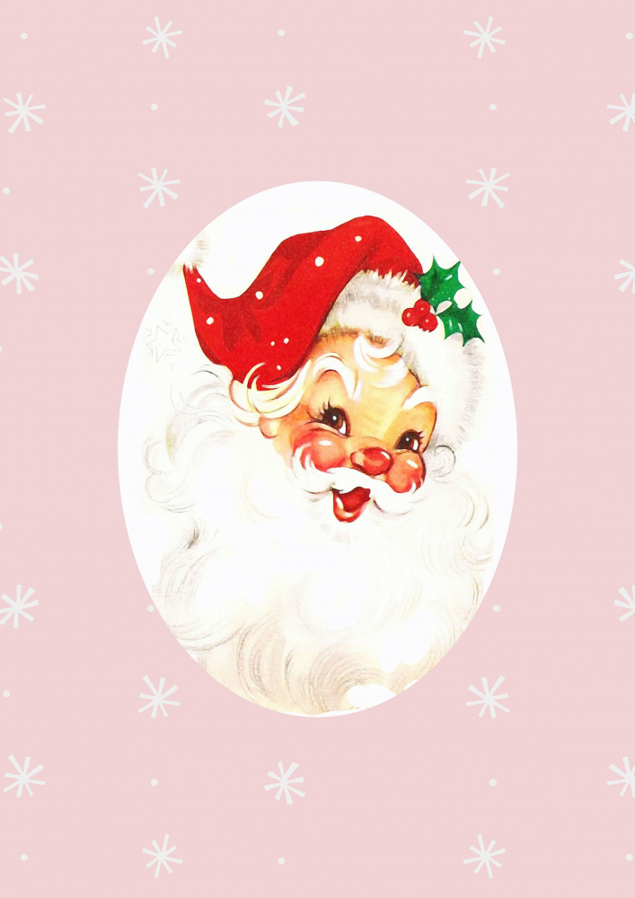 Pink Santa Claus Father Christmas de Grace Digital Art Co