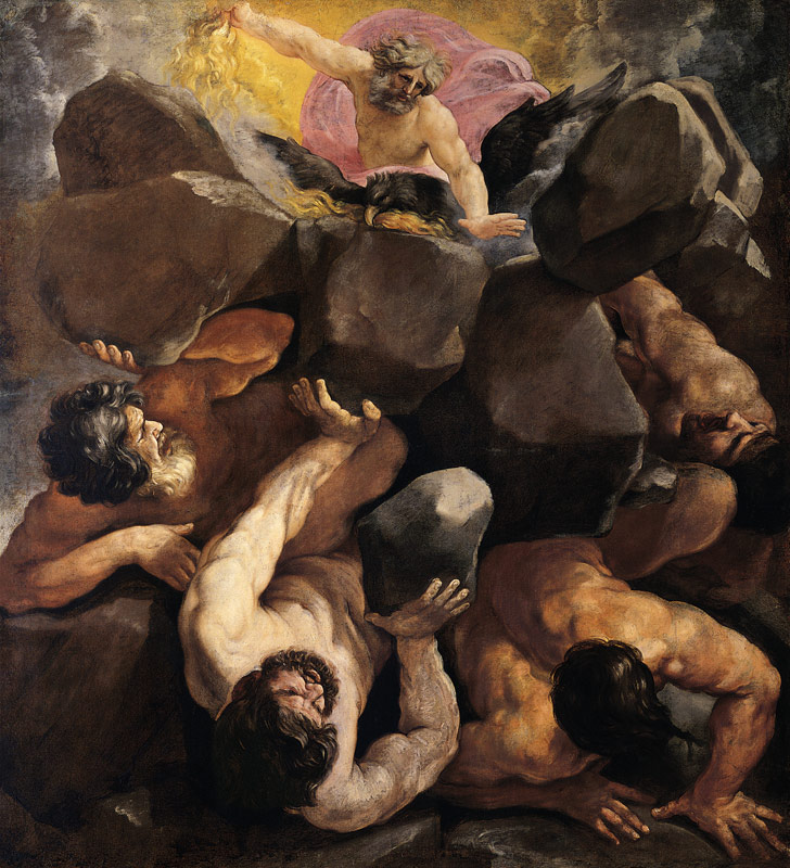 Reni / The Fall of the Titans / c.1636 de Guido Reni