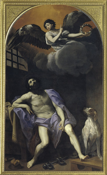 Reni / St.Roche in the Dungeon / c.1617 de Guido Reni