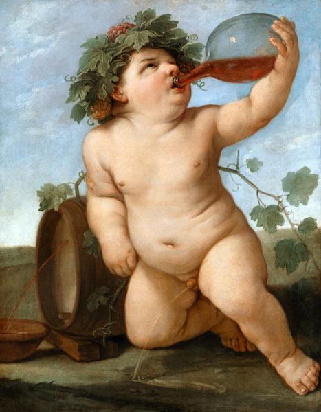 El niño dioniso bebiendo um 1623