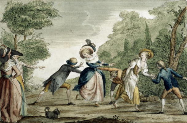 Florentine Games, Blind Man's Bluff (coloured engraving) de Guiseppe Piattoli