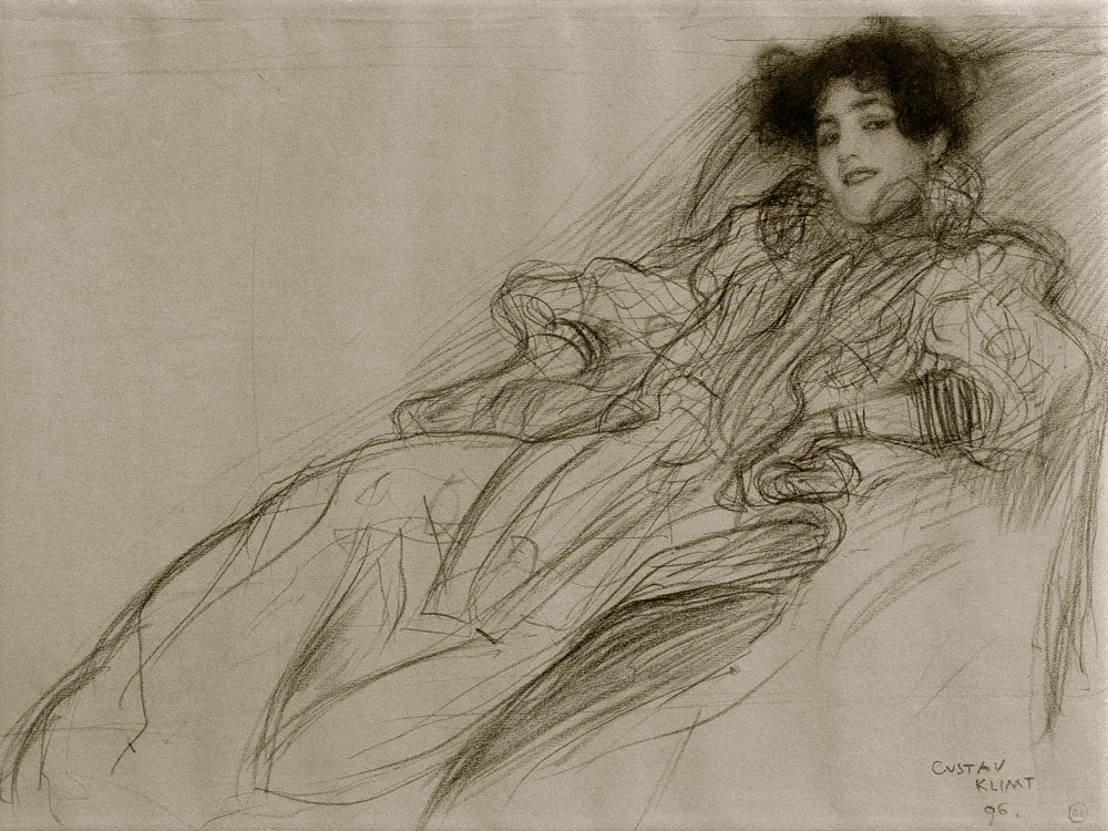 Junge Dame im Sessel de Gustav Klimt