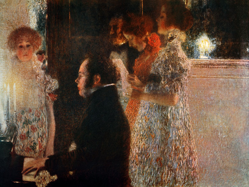 Schubert at the Piano de Gustav Klimt