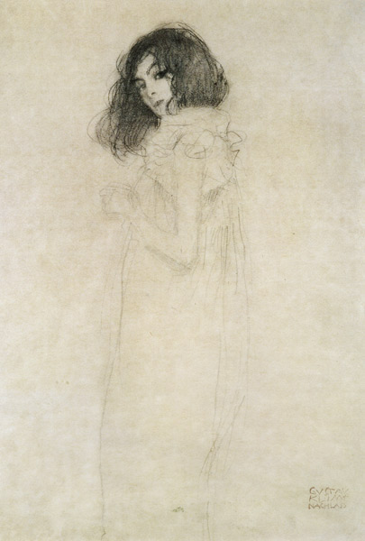Retrato de una joven mujer de Gustav Klimt