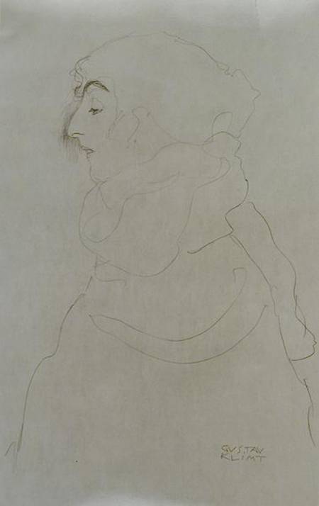 Woman in Profile de Gustav Klimt