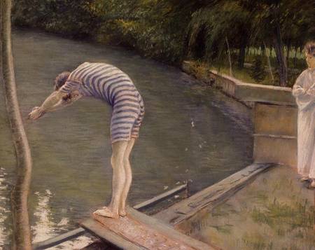 The Bather, or The Diver de Gustave Caillebotte