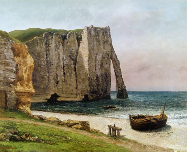 The Cliffs at Etretat de Gustave Courbet