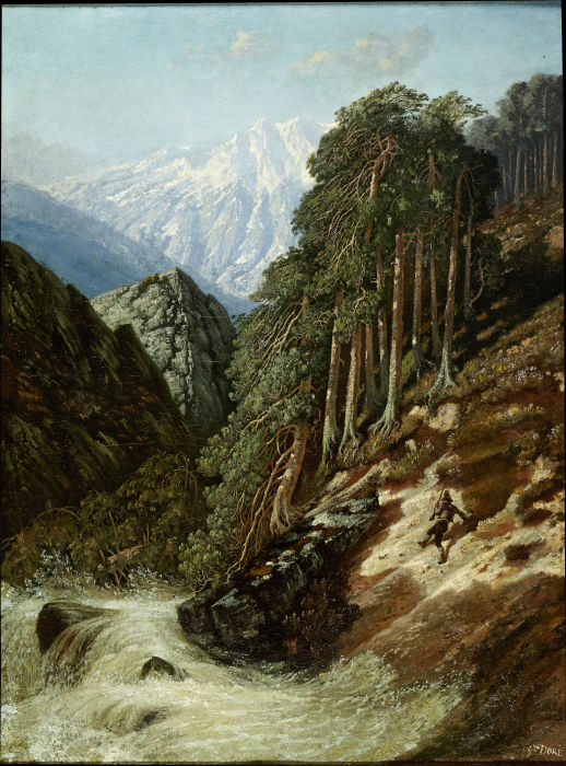 Alpine Landscape with Beck de Gustave Doré