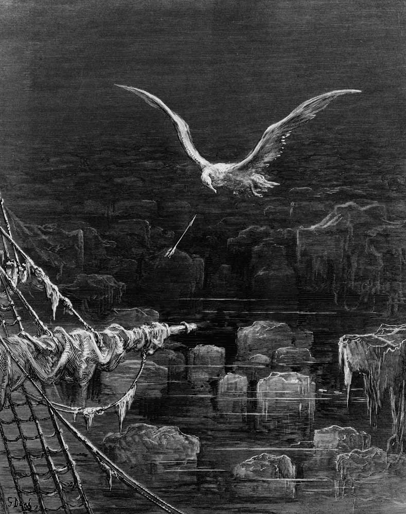 The albatross is shot the Mariner, scene from ''The Rime of the Ancient Mariner''S.T. Coleridge, S.T de Gustave Doré