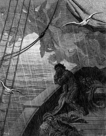 The rain begins to fall, scene from ''The Rime of the Ancient Mariner'' S.T. Coleridge,S.T. Coleridg de Gustave Doré