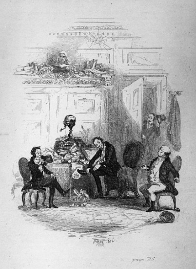 The First Interview with Mr. Serjeant Snubbin, illustration from ''The Pickwick Papers'' Charles Dar de Hablot Knight (Phiz) Browne