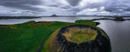 Aerial Impression of Lake Myvatn