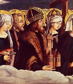 Emperor Heinrich and three other saints detail of de Hans Burgkmair d. Ä.