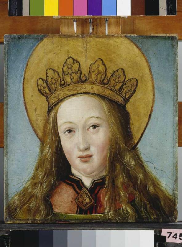 Head of a crowned saint de Hans Holbein (el Joven)