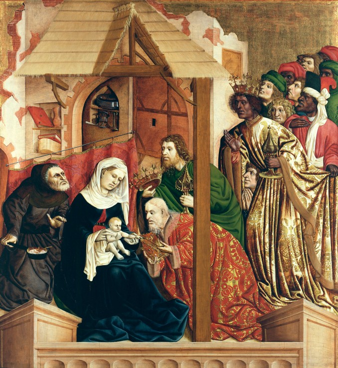 The Adoration of the Magi. The Wings of the Wurzach Altar de Hans Multscher