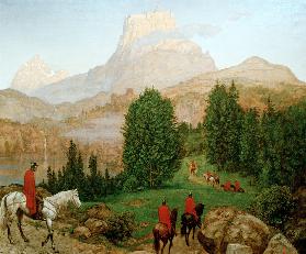 Hans Thoma / Die Gralsburg / Painting