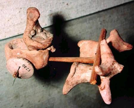 Model of a cart pulled by two oxen, from Mohenjo-Daro, Indus Valley, Pakistan de Harappan