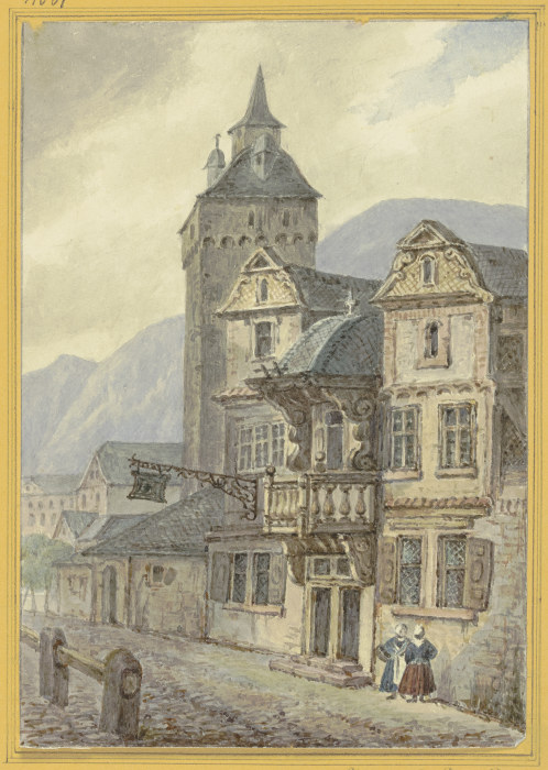 Old houses and a tower de Hector von Günderrode