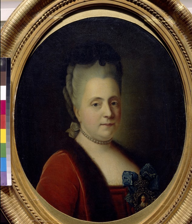 Portrait of the Lady-in-waiting Princess Daria Alexeyevna Golitsyna (1724-1798) de Heinrich Buchholz