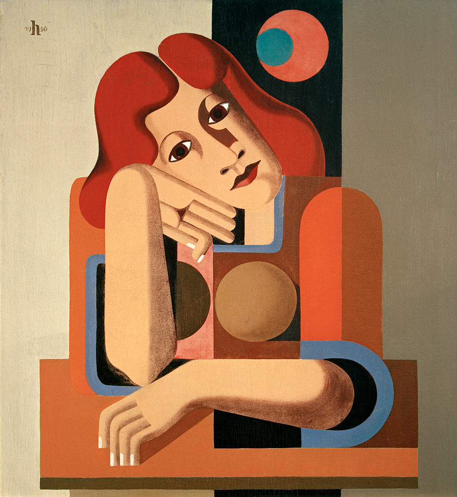 Melancholy girl de Heinrich Hoerle