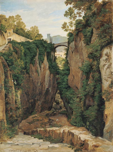 Rocky Ravine at Sorrento de Heinrich Reinhold