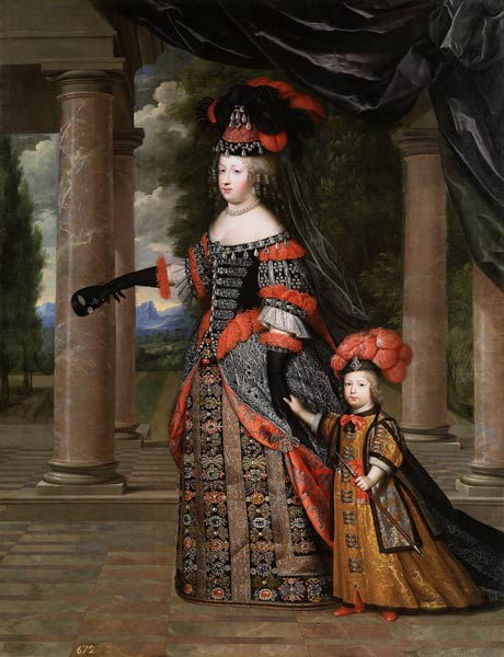 Maria Theresa of Spain with Her son, the Dauphin, Louis of France de Henri Beaubrun