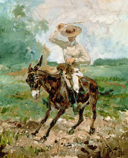 Raoul Tapie de Celeyran (1868-1937) on a Donkey de Henri de Toulouse-Lautrec