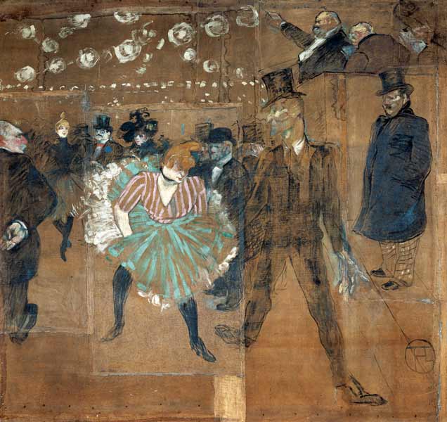 Dancing at the Moulin Rouge: La Goulue (1870-1927) and Valentin le Desosse (1843-1907) de Henri de Toulouse-Lautrec